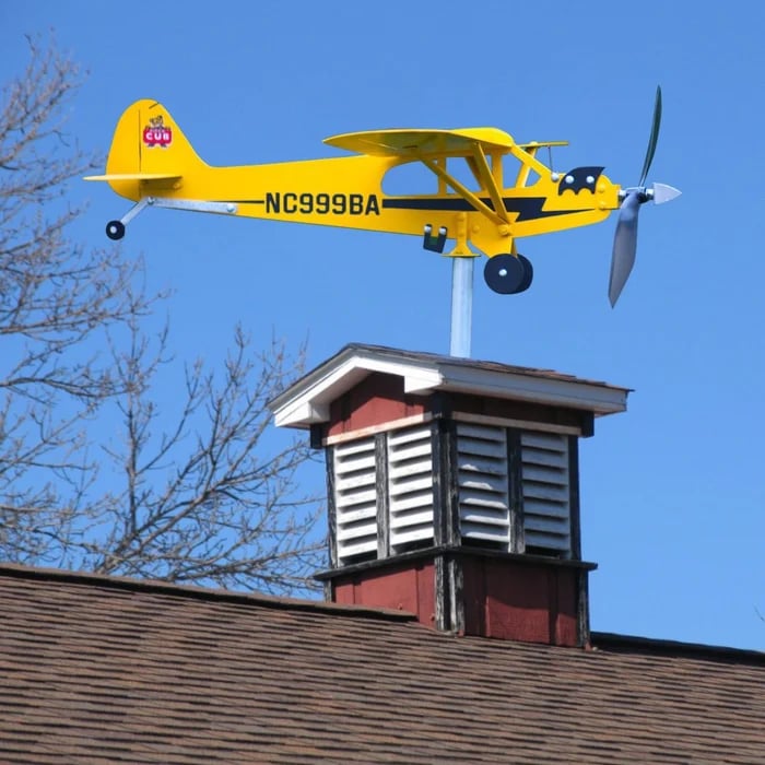 Piper J3 Cub Airplane Weathervane