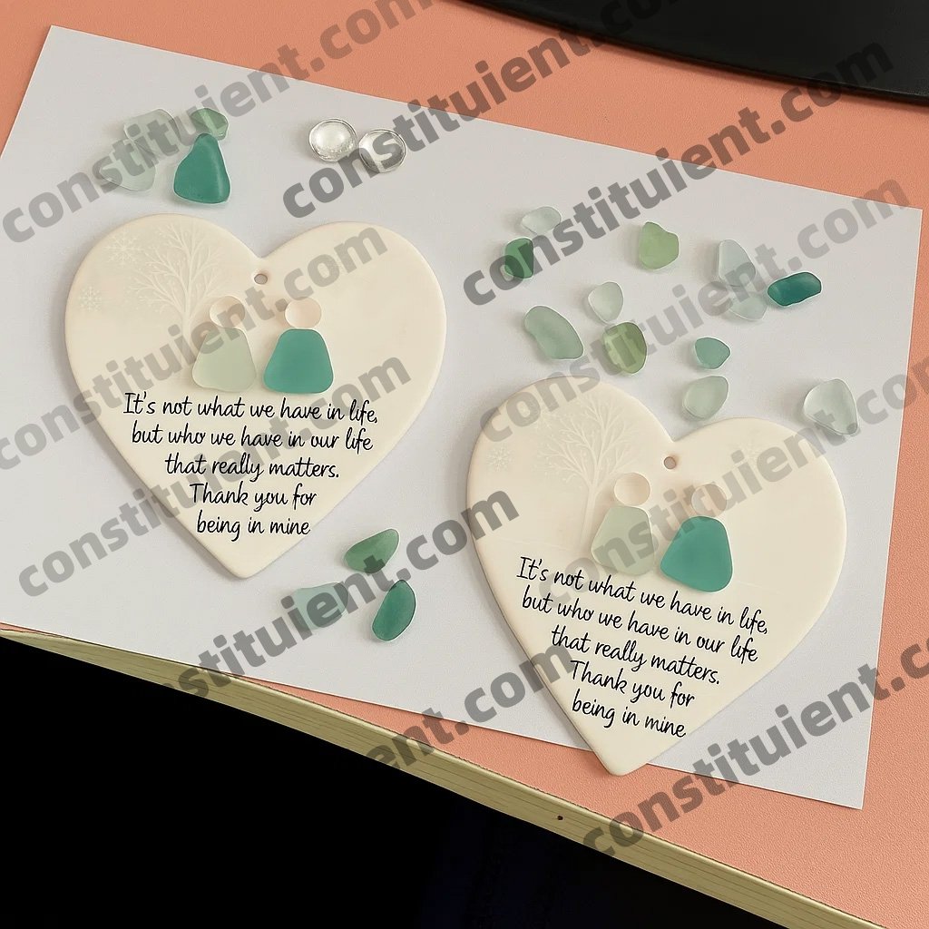 🌊Heart-Shaped Sea Glass Friendship Decor✨ Shaped by Nature & Crafted by Hand💝