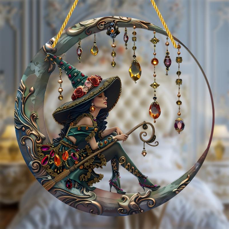 🧙‍♀️Beautiful Witch - Personalized Witch Window Hanging Suncatcher Ornament