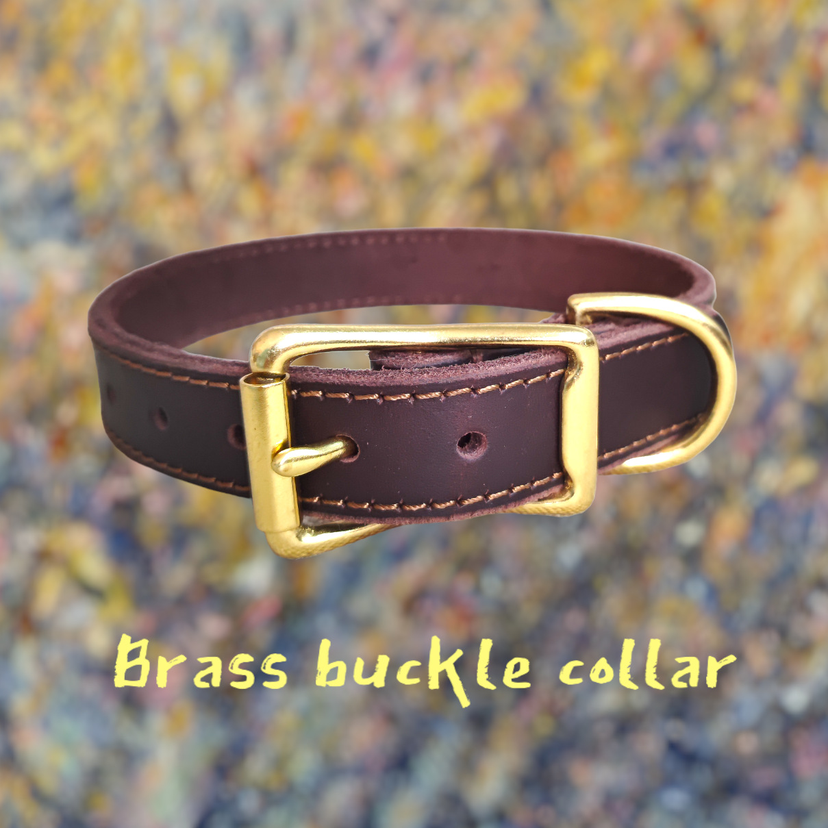 Handcrafted Leather Pet Collar(Adjustable 8”–15”)