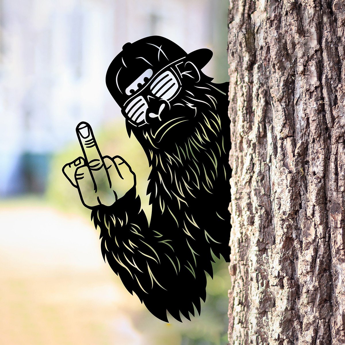 🔥Last Day: 49% Off!🤣Hilarious Bigfoot Middle-Finger Metal Yard Decor