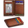 Magnetic Closure Slim Wallet-Microfiber Leather Front Pocket Wallet for Men,RFID Blocking,Holds 12 Cards and Money Clip