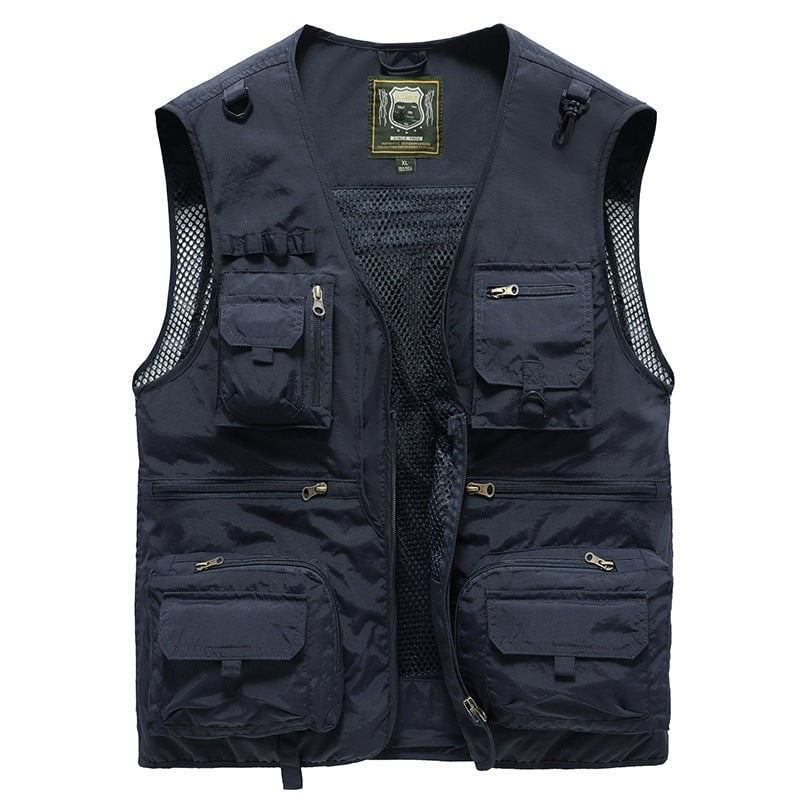 (🔥Last Day Promotion 50% OFF) Breathable Mesh Zip Cargo Vest - Buy 2 Get Extra 10% OFF & Free Shipping
