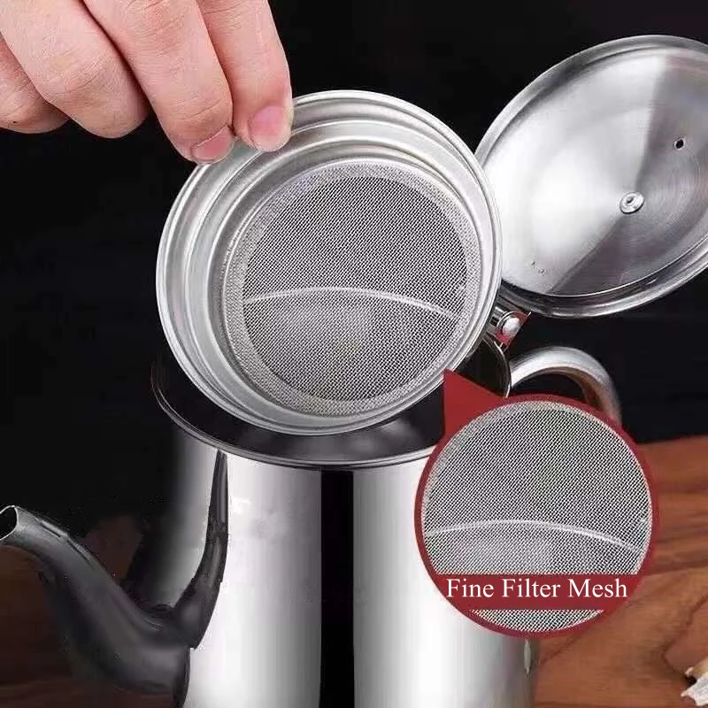 (🔥Last Day Promotion- SAVE 48% OFF)Stainless Steel Oil Filter Pot(BUY 2 GET FREE SHIPPING)