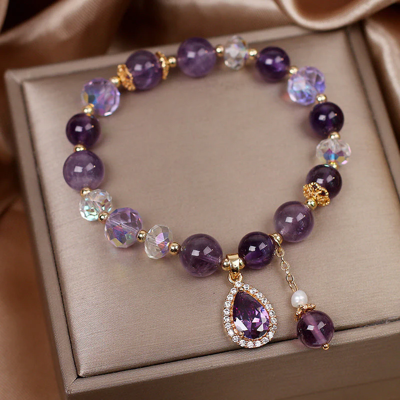 🎁2024 Hot Sale Promotion ⚡59% OFF🎁-Natural Amethyst Water Drop Bracelet