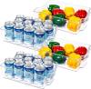 HOOJO Refrigerator Organizer Bins - 8pcs Clear Plastic Bins For Fridge, Freezer, Kitchen Cabinet, Pantry Organization, BPA Free Fridge Organizer, 12.5