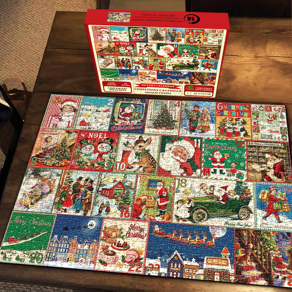 🎅🎄Christmas Calendar Advent Calendar Jigsaw Puzzle 1000 Pieces