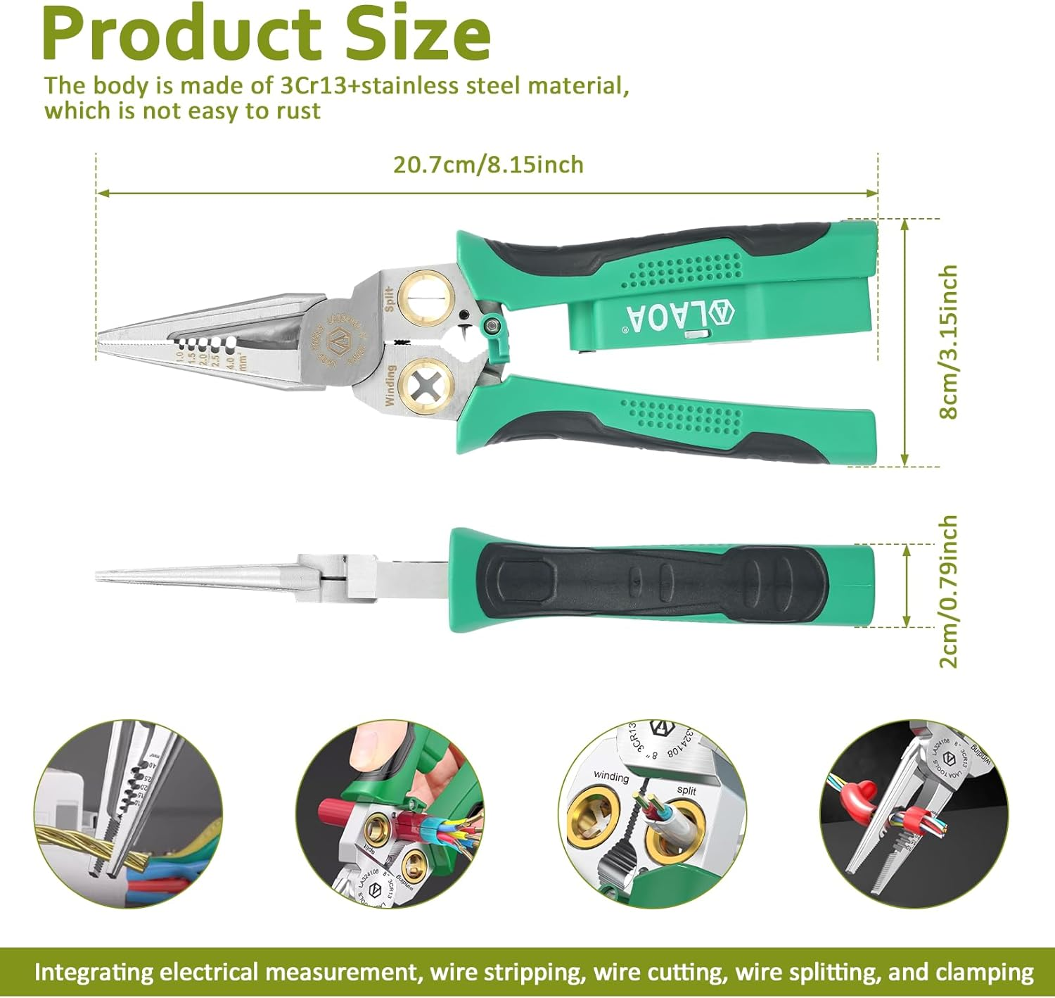 (🎄Christmas Hot Sale - 49% OFF) 8 in 1 Electrician Wire Stripping Pliers Multifunctional Tool