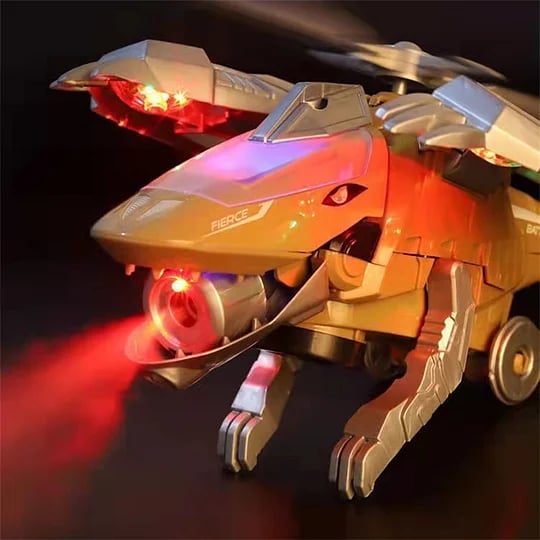 Hot Sale LED Transforming Dinosaur Helicopter Toy Free Shipping