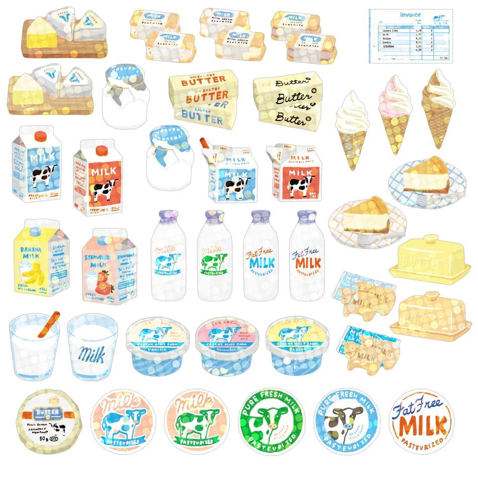 Miniature Shipping Box Flake Sticker Set