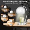 GEEZO Fragrance Candle Warmer Lamp with 2 Bulbs Electric Candle Warmer with Timer & Dimmer for Home Decor