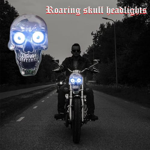 🔥Limited Time Sale 48% OFF🎉 Motorcycle LED Skull Headlamp 🔥 Buy 2 Free Shipping