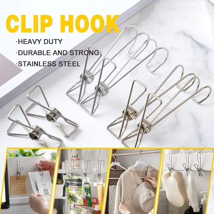 🎁Spring Hot Sale-48% OFF💥304 Stainless Steel Metal Long Tail Clip(5 pcs/set)BUY 3 GET 1 FREE NOW