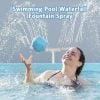 🎁Last Day Sale - 50% OFF🌊Solar Pool Fountain with Lights Dual Arc - Above/Inground Pool Fountain Lights with Remote Control