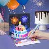 💥LAST DAY SALE 50% OFF💥Fireworks Pop Up Cake Light and Music Happy Birthday Card Gift