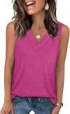 🔥Letzter Tag 70% Rabatt ✨Damen ärmellos V-ausschnitt Abnehmen lockere Passform Casual Tank Top T-Shirt