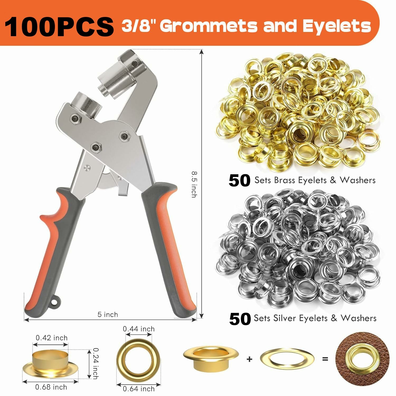 🍂TikTok Fall Sale — Last Day 70% OFF🎉Heavy-Duty Professional Grommet Tool Kit