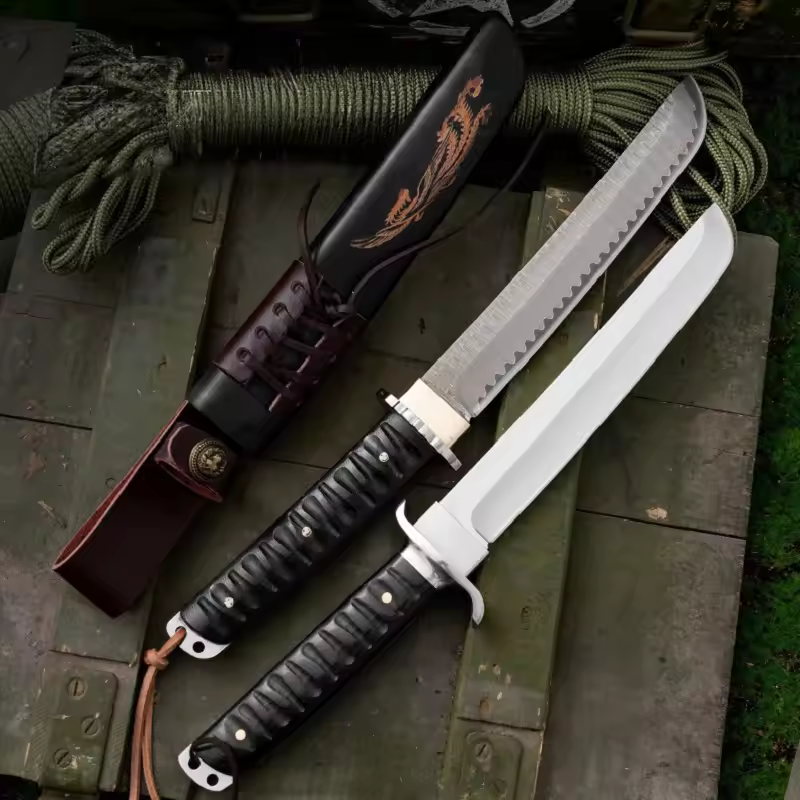High Quality Outdoor Knife with Scabbard - EDC Portable Camping Survival Knife