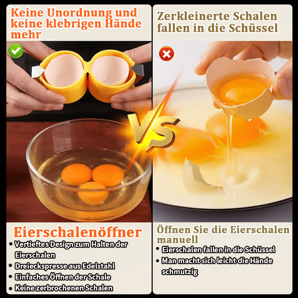 🔥Letzter Tag -59%|Geniales Küchenhelferlein! - Einfacher Eieröffner ohne Schmutz