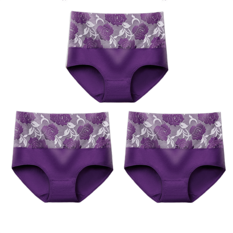 ✨Letzter Tag Kaufe 1 und erhalte 3 Packungen (JE NUR 6,33 €)🔥Damen-Slip mit hoher Taille und Bauchkontrolle aus reiner Baumwolle in Übergröße