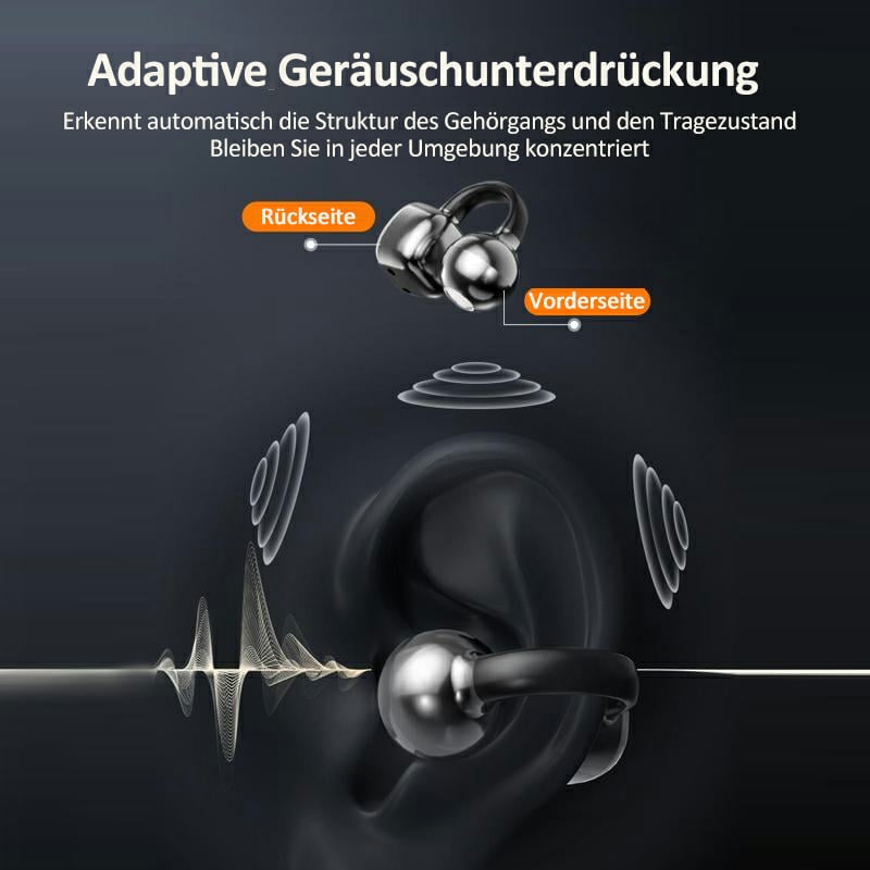 🔥Bluetooth-Kopfhörer mit Ohrclip und Touchscreen