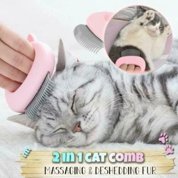 Last Day Promotion 48% OFF - Pet Hair Removal Massaging Shell Comb(buy 2 get 1 free）