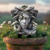 Medusa and Snake Garden Stake