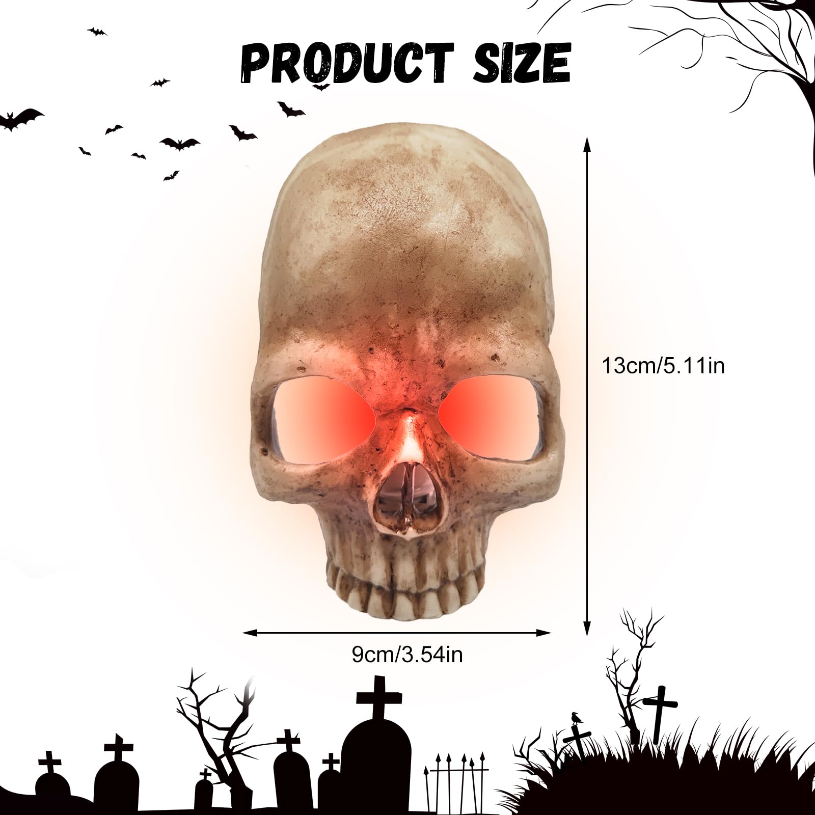 TikTok Last Day Promotion -60% OFF🎉New Halloween Decoration- Handcrafted Skull Night Light