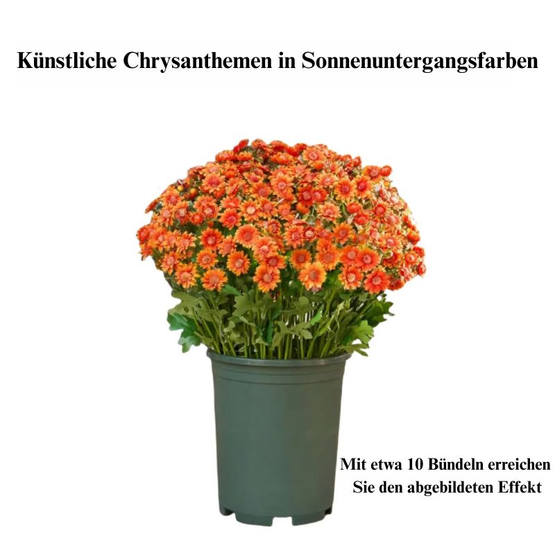 🔥Letzter Tag 49% Rabatt🌻Künstliche Chrysanthemen in Sonnenuntergangsfarben