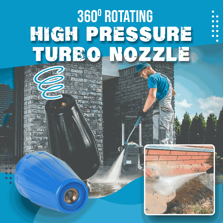 (🔥HOT SALE TODAY - 50% OFF) 360 Degree Rotating High-Pressure Turbo Nozzle - Buy 2 Free Shipping