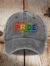 Unisex washed cotton hat with pride