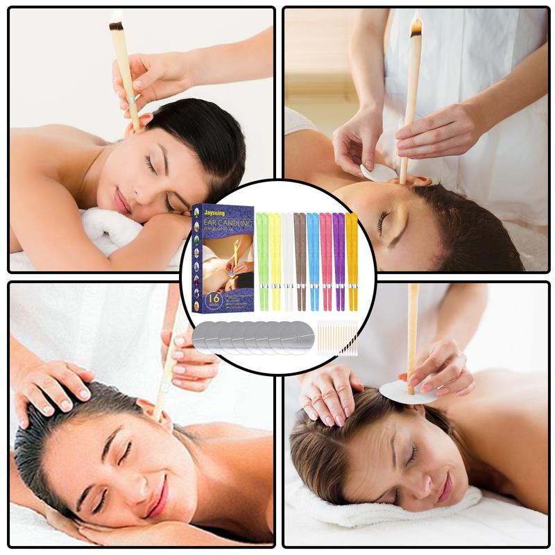 Ear Candle Set (16 Pcs) 🕯️ – Natural Paraffin in 8 Calming Scents for Relaxation & Stress Relief