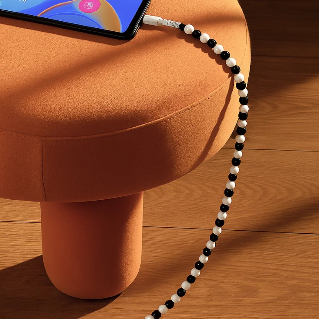 🔥Last Day Promotion 50% OFF🔥Beaded Phone Charger Pearl
