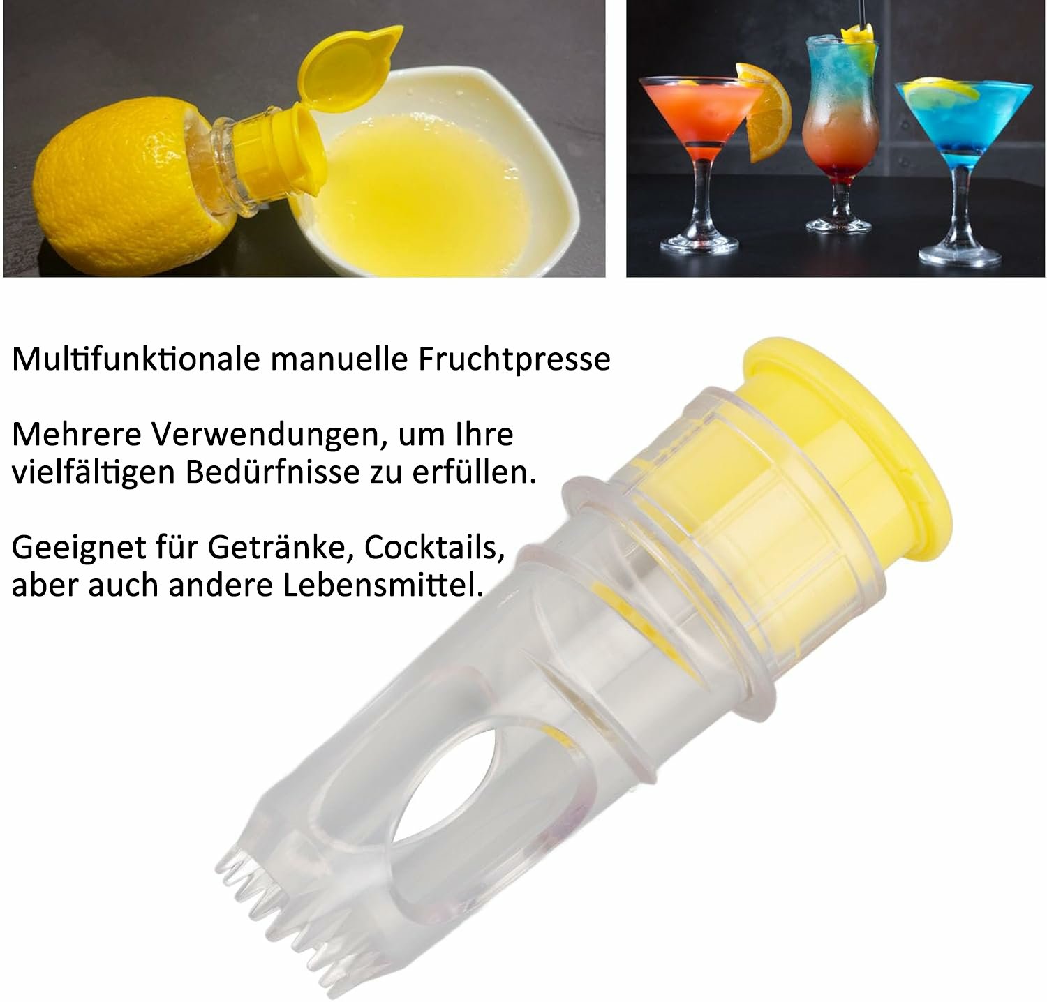 🍋2025 Neue Zitronenpresse mit Schraubverschluss ✨