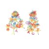 Fashion All-match Temperament Earrings Exaggerated Flower Tassel Earrings Beach Holiday Lady Jewelry