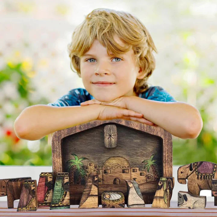 (🌲Early Christmas Sale- SAVE 70% OFF)Nativity Puzzle Jigsaw Game Set-Buy 2 Free Shipping