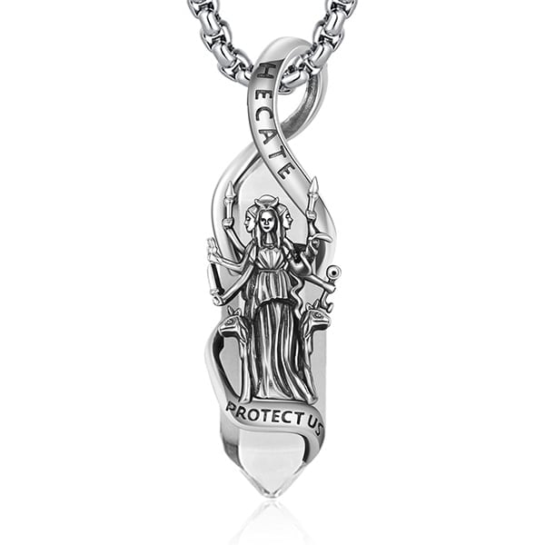 🎁BUY 2 GET 1 FREE🔮Handmade S925 Hecate Necklace:The Goddess of Magic Night and Witchcraft