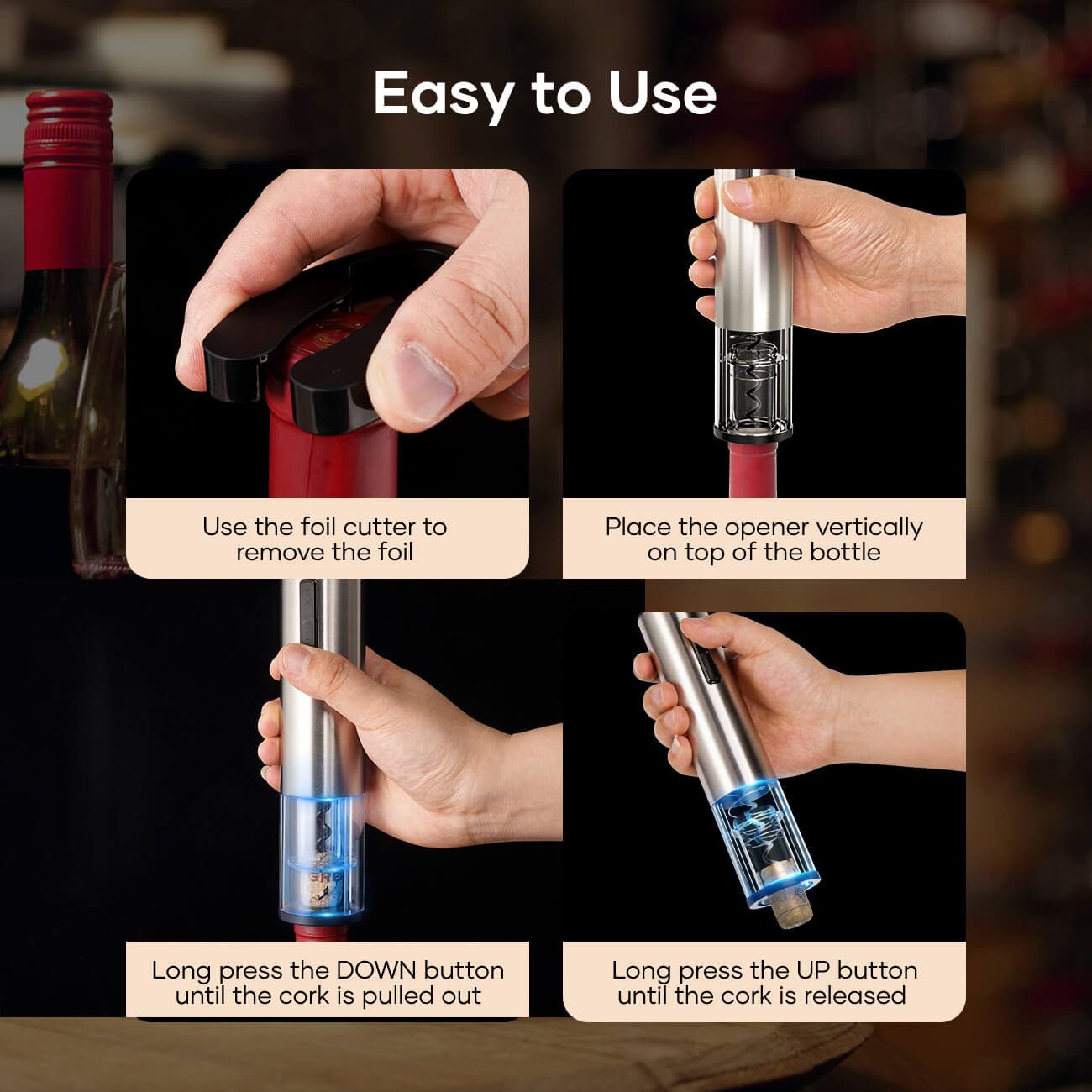 Last Day 49% OFF - Electric Wine Openers Set