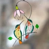 (🌲EARLY CHRISTMAS SALE - 49% OFF) Glass window hangings Christmas gift Stained glass bird suncatcher