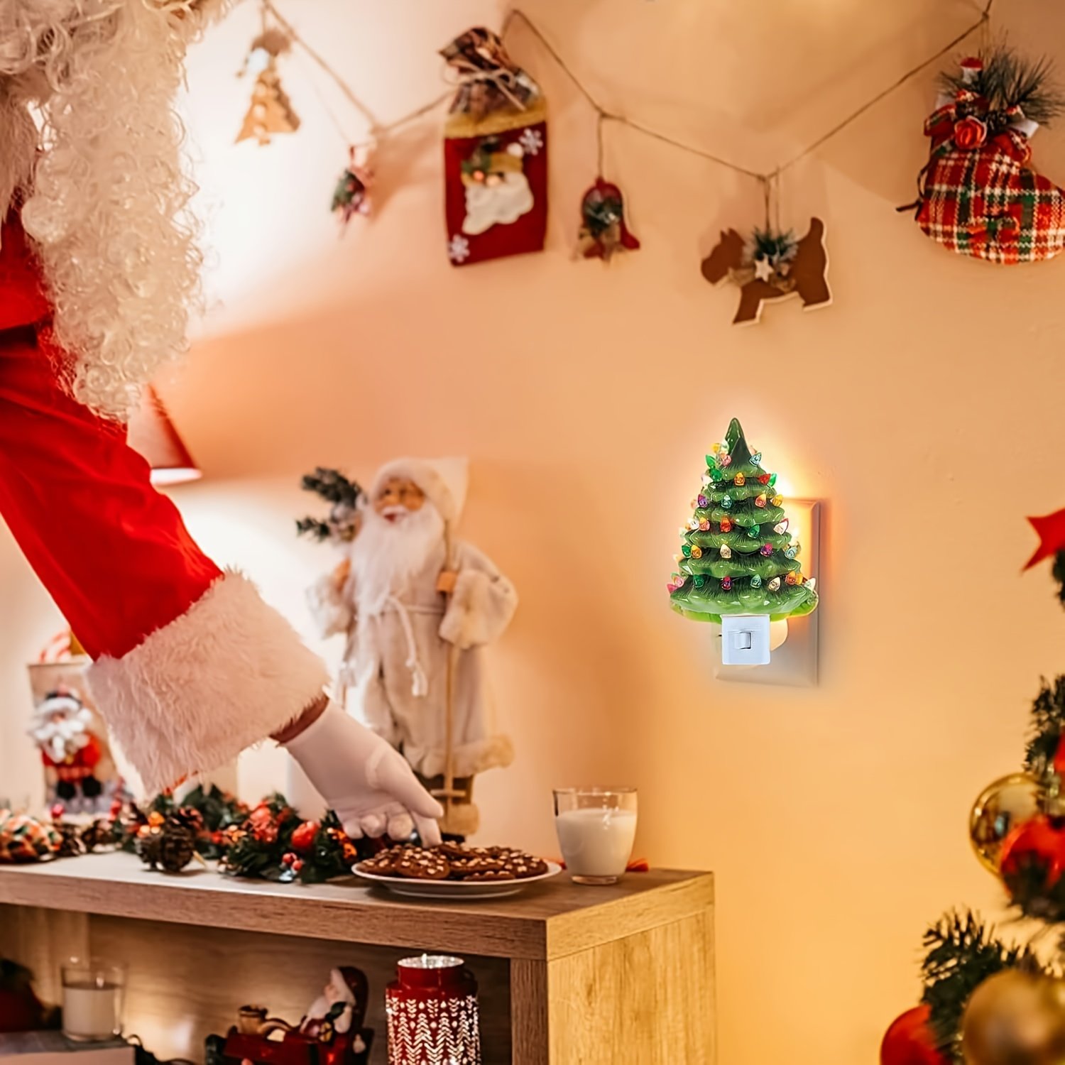 🎁TikTok Last Day Sale - 70% OFF🎄 Rustic 3D Resin Christmas Tree Night Light
