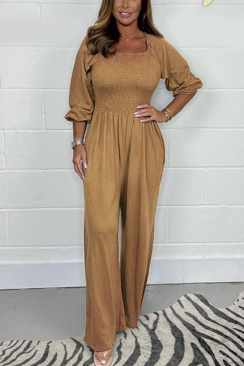 Casual Solid Color Jumpsuit (Buy 2 Free Shipping)