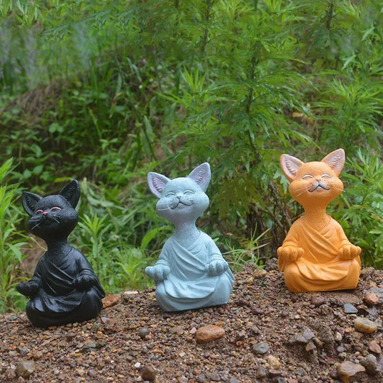 (🌲Last Day Promotion - 49% OFF) Happy Buddha Cat Figurine--Buy 3 Free Shipping