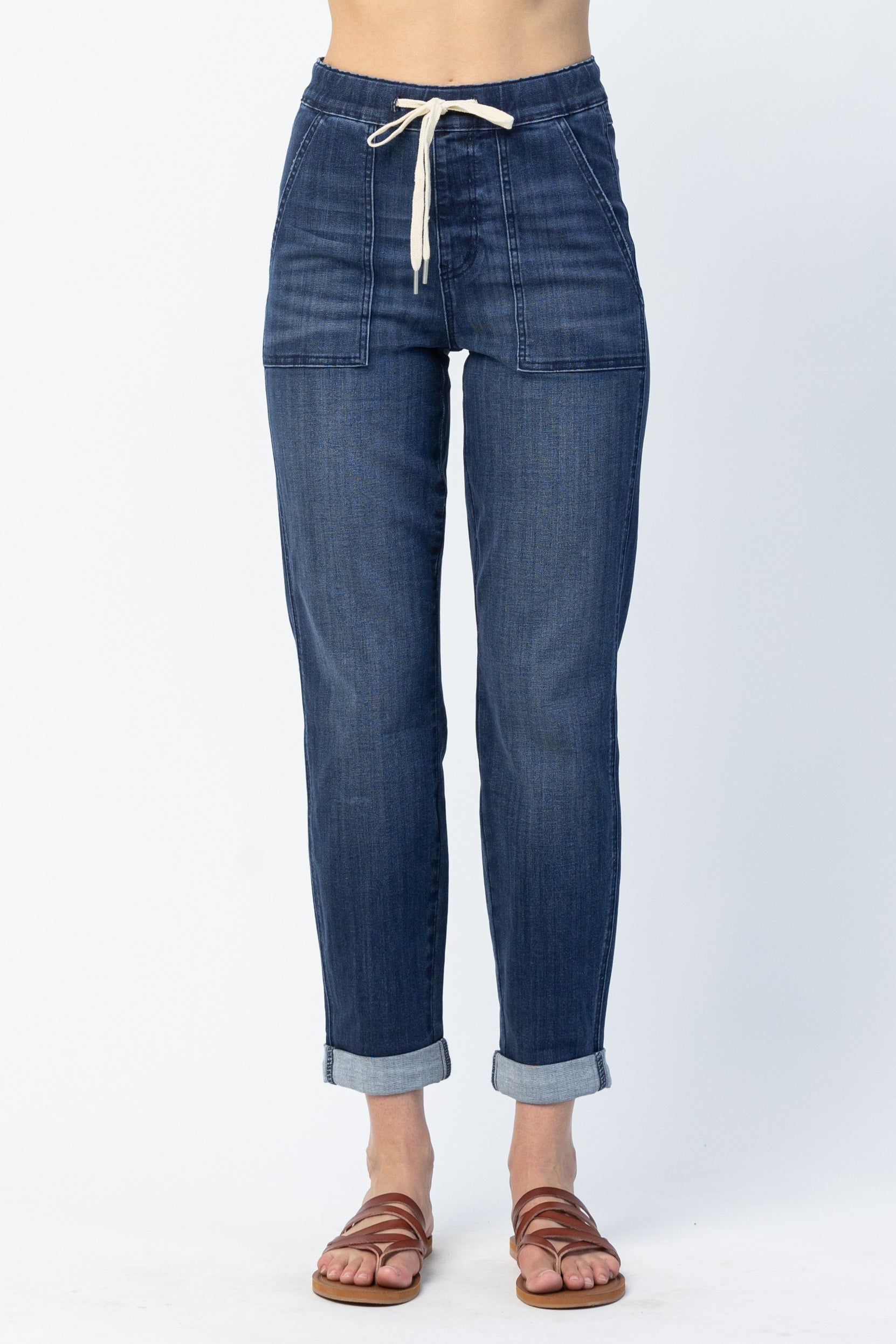 Judy Blue Pull On Denim Joggers (Buy 2 Free Shipping)