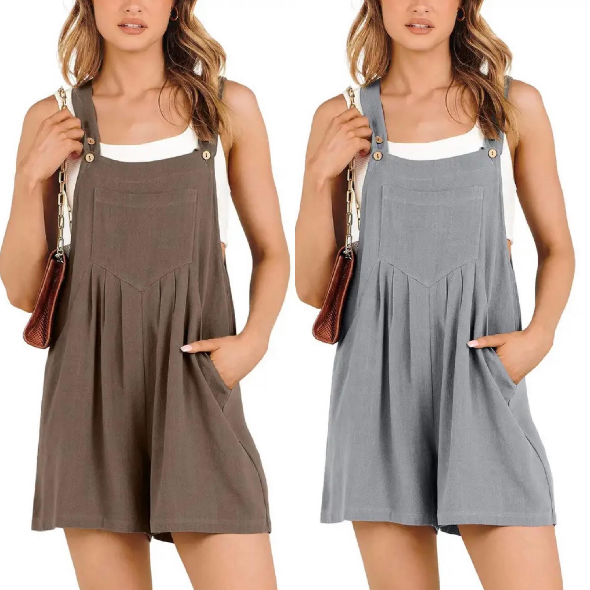 🎁LAST DAY 45% OFF🎁Casual Adjustable Strap Loose Bib Rompers
