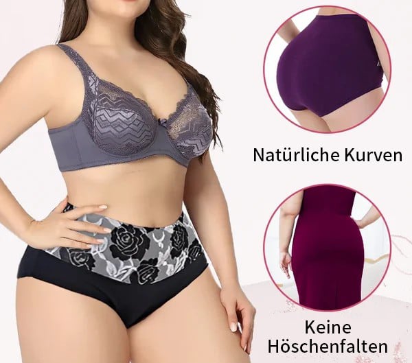 ✨Letzter Tag Kaufe 1 und erhalte 3 Packungen (JE NUR 6,33 €)🔥Damen-Slip mit hoher Taille und Bauchkontrolle aus reiner Baumwolle in Übergröße