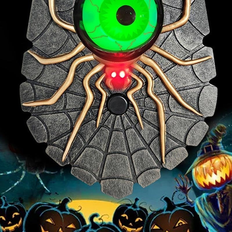 🎃Free shipping for 2 items, half price for the 3rd item-👁️3D ONE-EYED LIGHTUP EYEBALL DOOR BELL DECORATION🕷️
