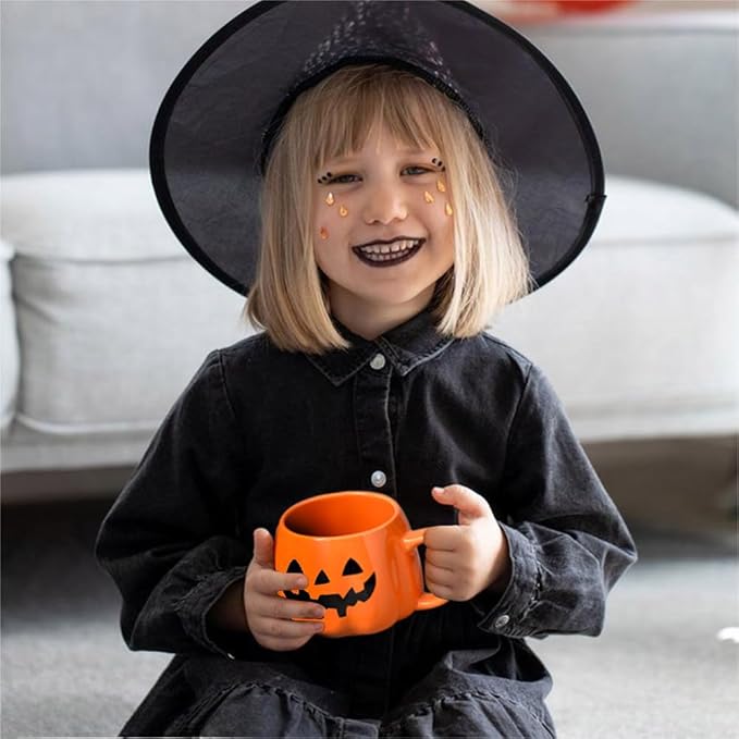 🎁TikTok Last Day Sale - 70% OFF👻Halloween Mugs Set - Black Pumpkin & White Ghost Ceramic Coffee Cups 🎃