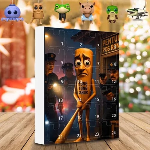 🎁TikTok Last Day Sale - 70% OFF🔥Tung Tung Tung Sahur Italian Brainrot Countdown 24Days Advent Calendar