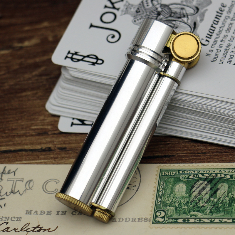 Stainless Steel Brass Vintage Creative Old Kerosene Lighter