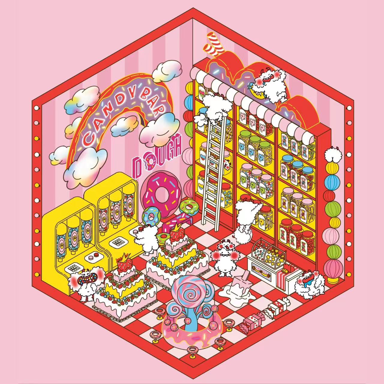 Sticker Scene! Make Miniature Candy Store